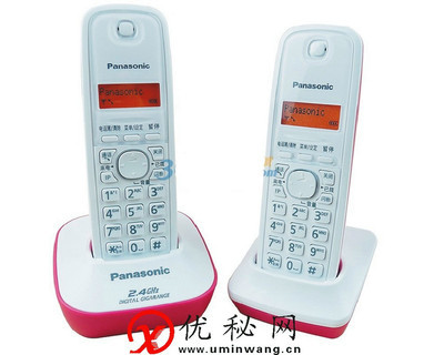 松下(Panasonic) KX-TG12CN-2 2.4G 数字无绳电话机(时尚粉)_无绳电话机_通讯设备_财务设备_优秘网-网上商城:办公设备、办公耗材、办公用品、五金交电、电脑数码、日用品、礼品等